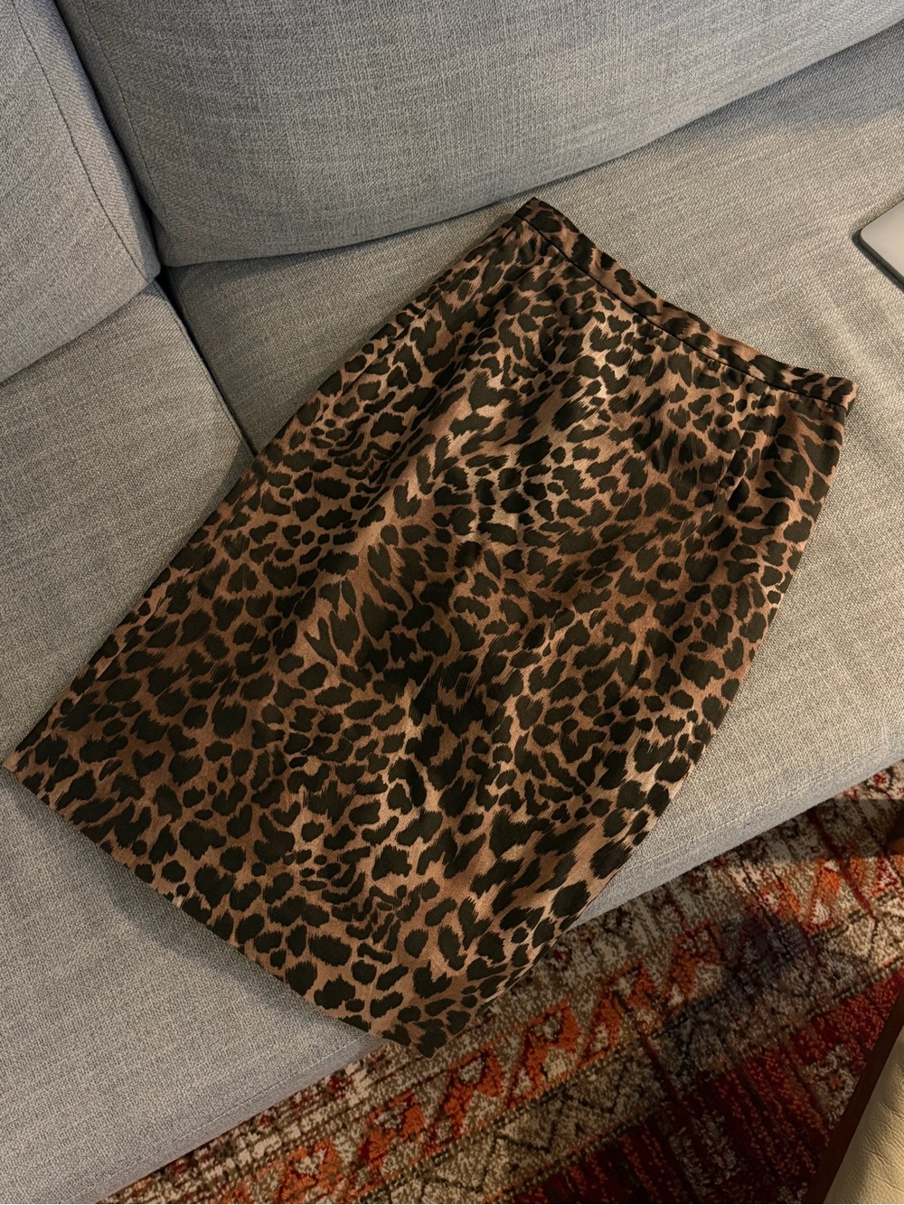 Michael Kors Brown and Black Leopard Pencil Skirt